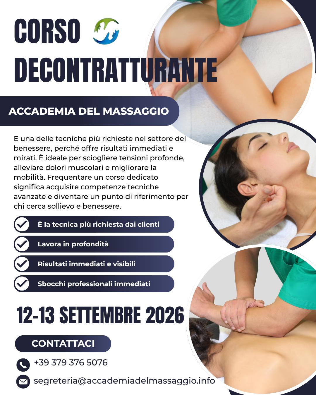 Locandina Corso Decontratturante - 12-13 settembre 2026